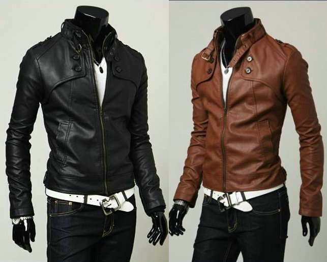 Men's tight fitting leather jacket – Modern fashion jacket photo blog