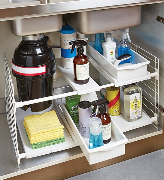 Unique Sink Cabinet Organizer for Large Space
