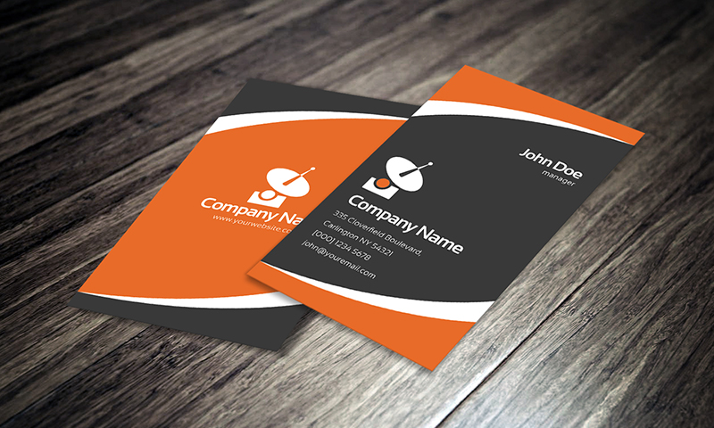 Black and Orange Business Card Template