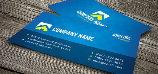 Cool Blue Business Card Template