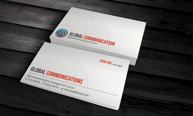 Global Communication Corporate Business Card Templates
