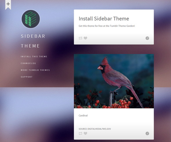 SidebarTheme Tumblr Theme with Sidebar