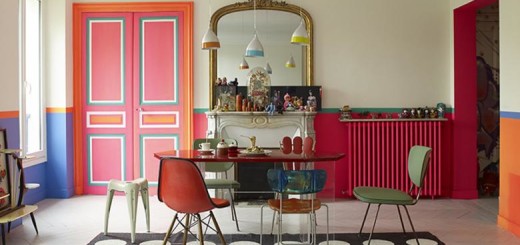 Colorful Apartment Interior Dining Room