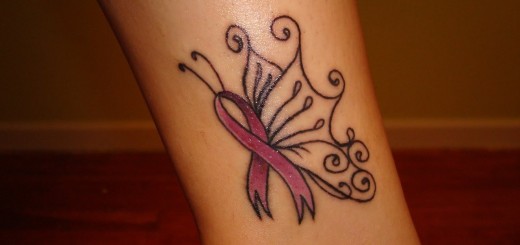 Cancer Ribbon Tattoos on Wrist