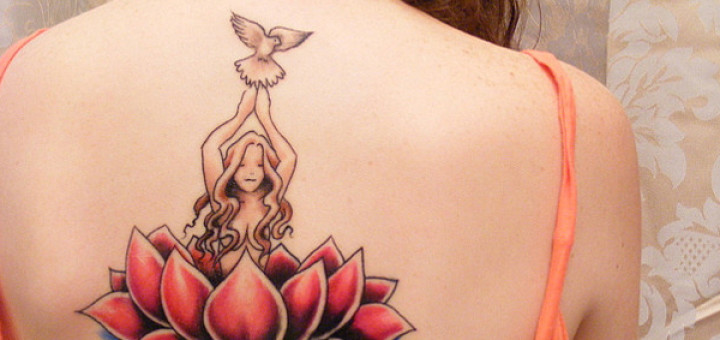 Lotus Flower Tattoo on Back