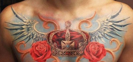 Symmetrical Chest Tattoo For Men
