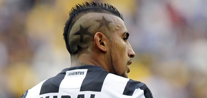Arturo Vidal Mohawk Haircut With Stars