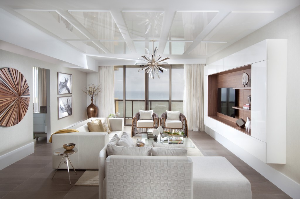 Clean Modern Apartment Interior Living Room Design