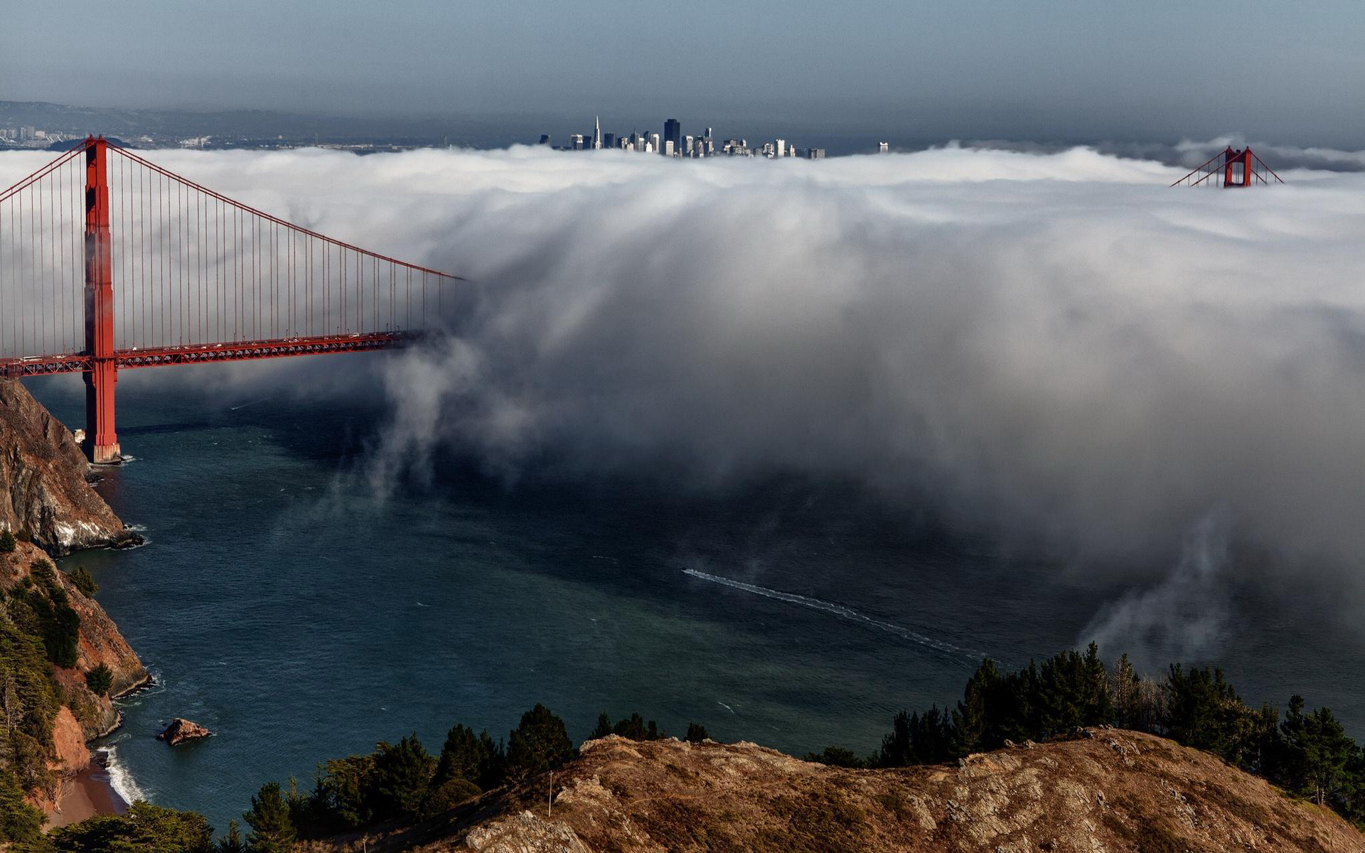 Мост, туман, Сан-Франциско бесплатно