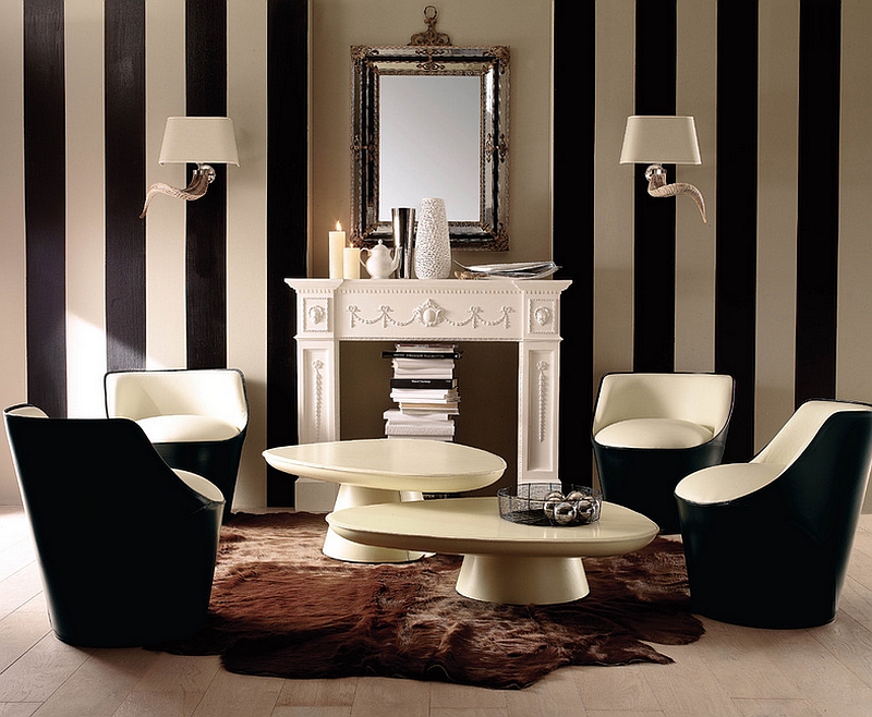Black White And Brown Living Room