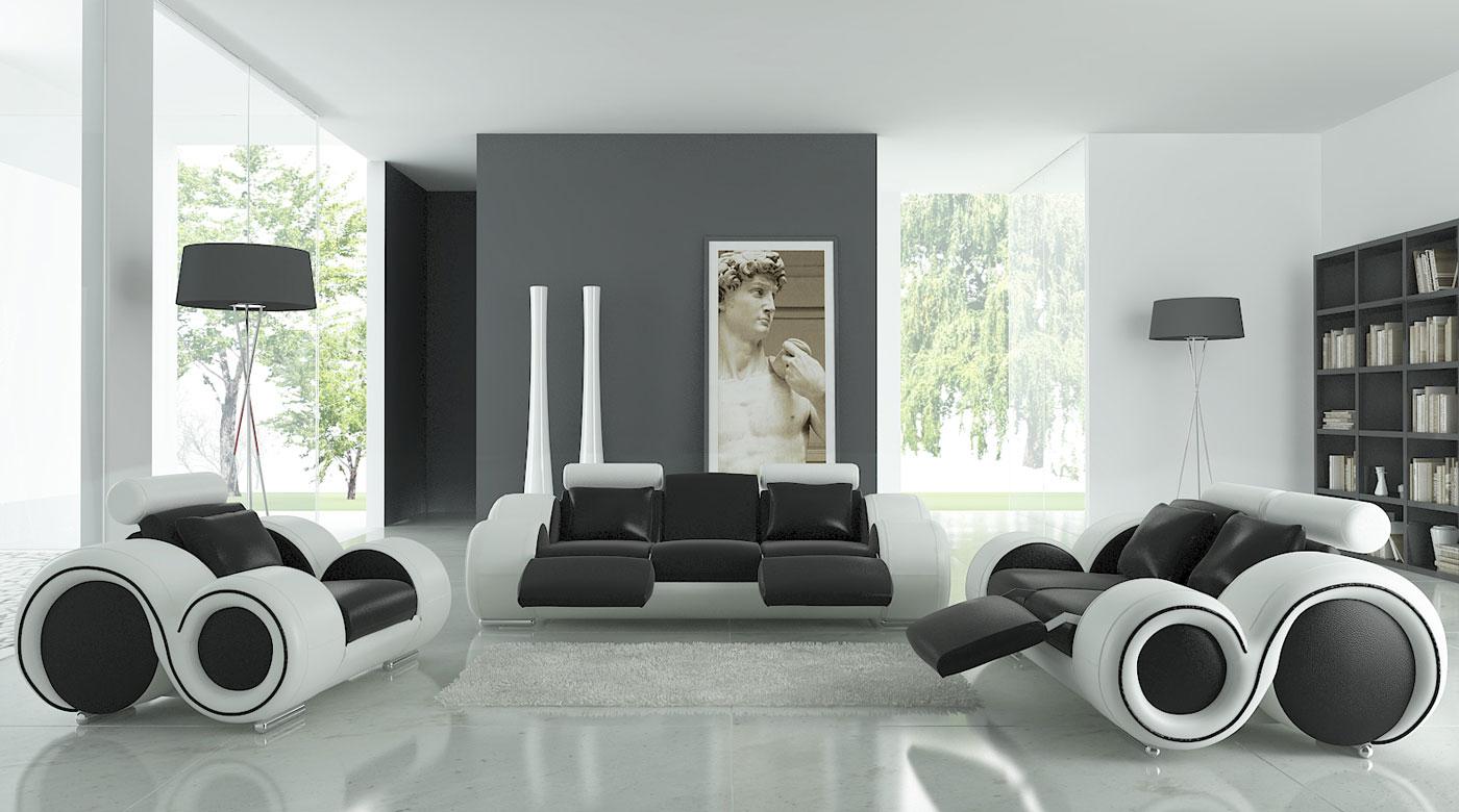 Black and White Living Room Design and Ideas - InspirationSeek.com