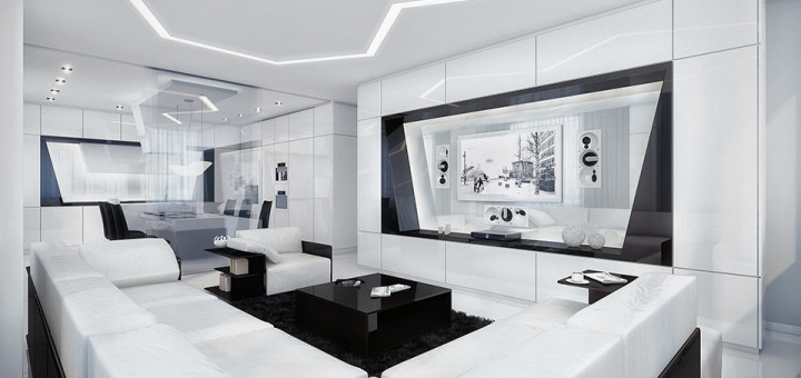 Black and White Living Room Design Ideas