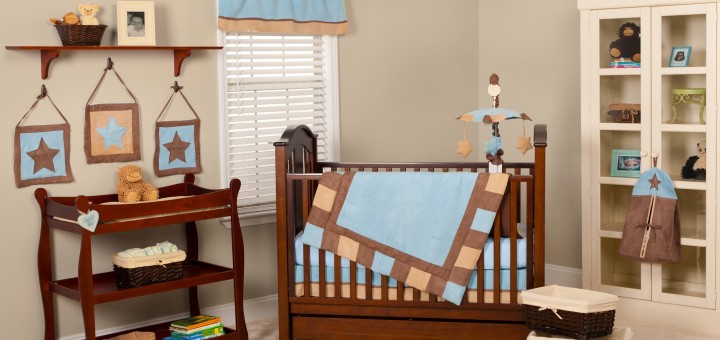 Brown Baby Room Design Ideas with Wooden Baby Furniture