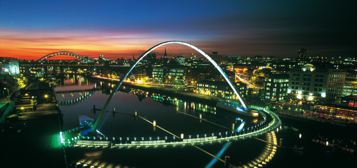Gateshead Millennium Bridge at Night