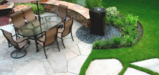 Simple Backyard Ideas with Pation Stone