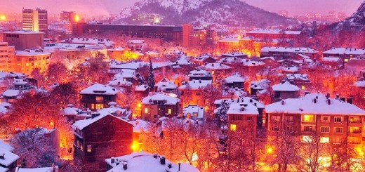 Plovdiv City Light in Winter Bulgaria