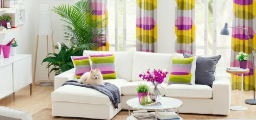 Accent Pillows For Sofa and Curtains in Modern Living Room