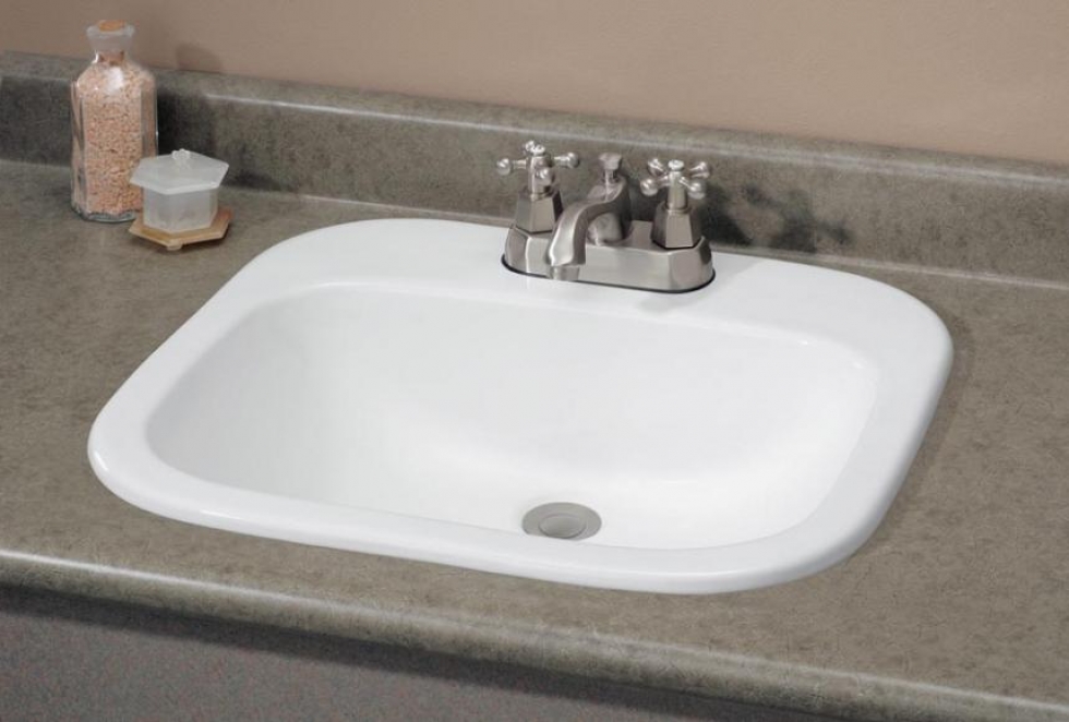 small round drop in bathroom sink