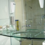 Modern Glass Sink Design For Bathroom
