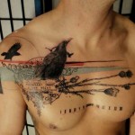 Bird Tattoos Ideas For Men on Chest