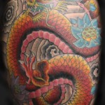 Colorful Dragon Tattoos For Men on Sleeve