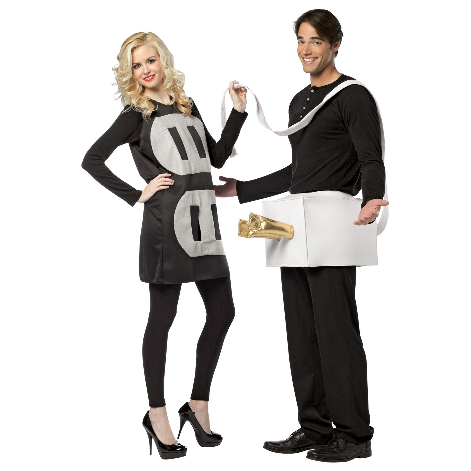 Couple Halloween Costumes For Adult with Plug and Socket Costume.