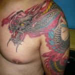 Dragon Tattoos For Men on Chest and Shoulder