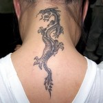Dragon Tattoos For Women on Neck