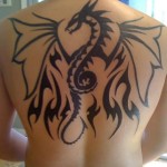Dragon Tribal Tattoos For Men on Back