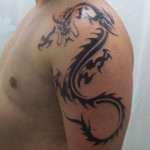Dragon Tribal Tattoos For Men on Shoulder