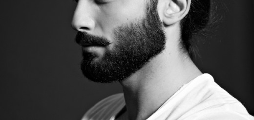 Man Bun Hairstyle Ideas with Beard and Mustache