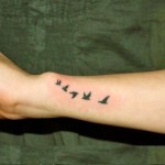 Small Birds Tattoos For Women on Arm