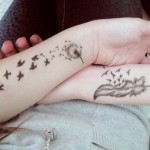 Small Birds Tattoos For Women on Hand