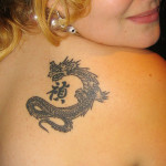 Small Dragon Shoulder Tattoos For Women