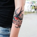 Swallow Bird Tattoos For Men on Hand