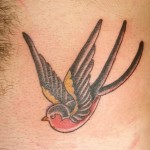 Swallow Bird Tattoos For Men on RibSwallow Bird Tattoos For Men on Rib
