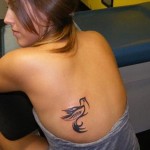 Tribal Bird Tattoos For Women on Back