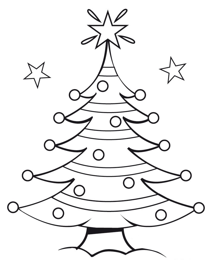 black and white christmas tree outline christmas tree drawing