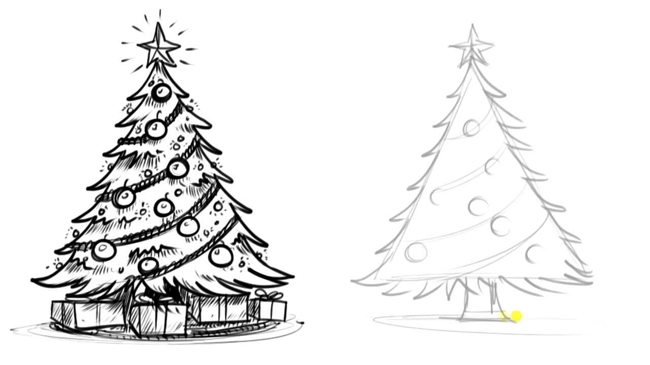 Christmas Tree Drawing Ideas For Kids - InspirationSeek.com