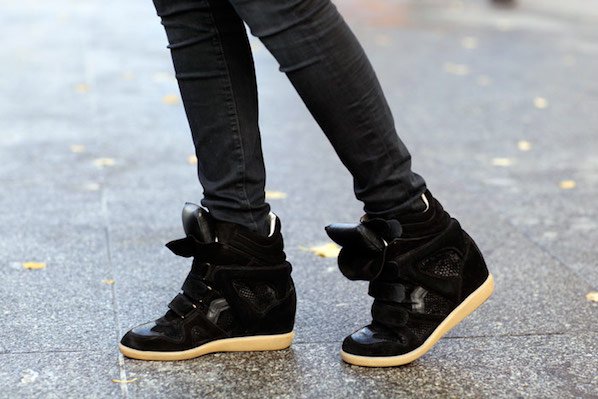 Black Sneaker Wedges For Girls