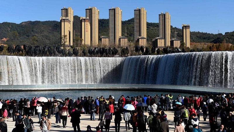 Largest Artificial Waterfall in China