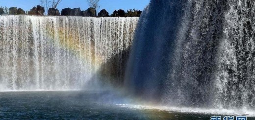 Largest Artificial Waterfall in Kunming China