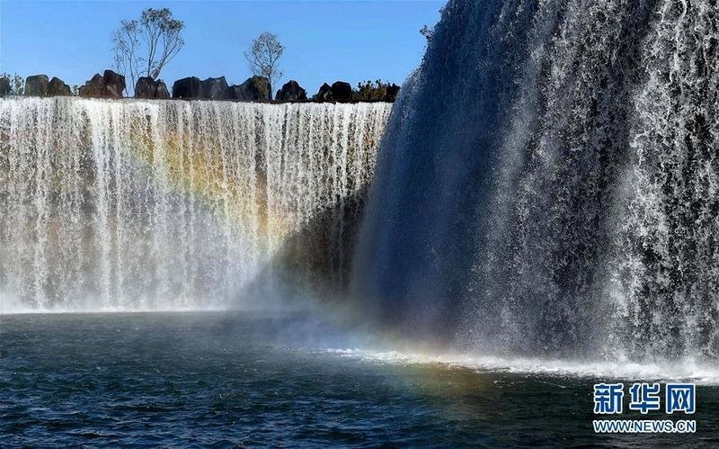 Largest Artificial Waterfall in Kunming China