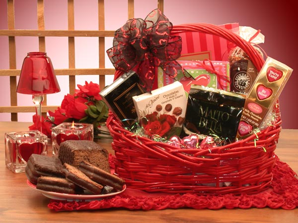 Red Valentine Gift Baskets