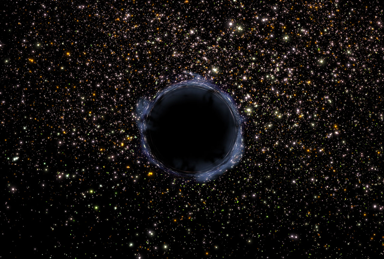 Real Black Hole in Space Hubble