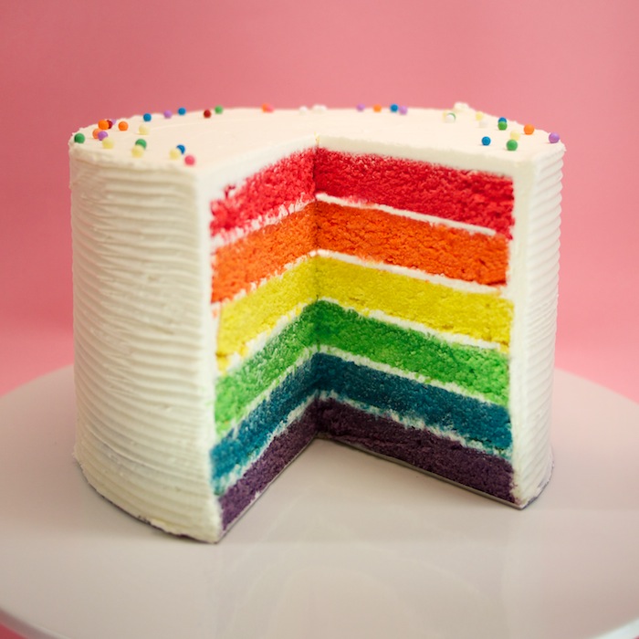 Small Rainbow Cake