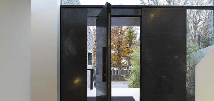 Black Pivot Door Design