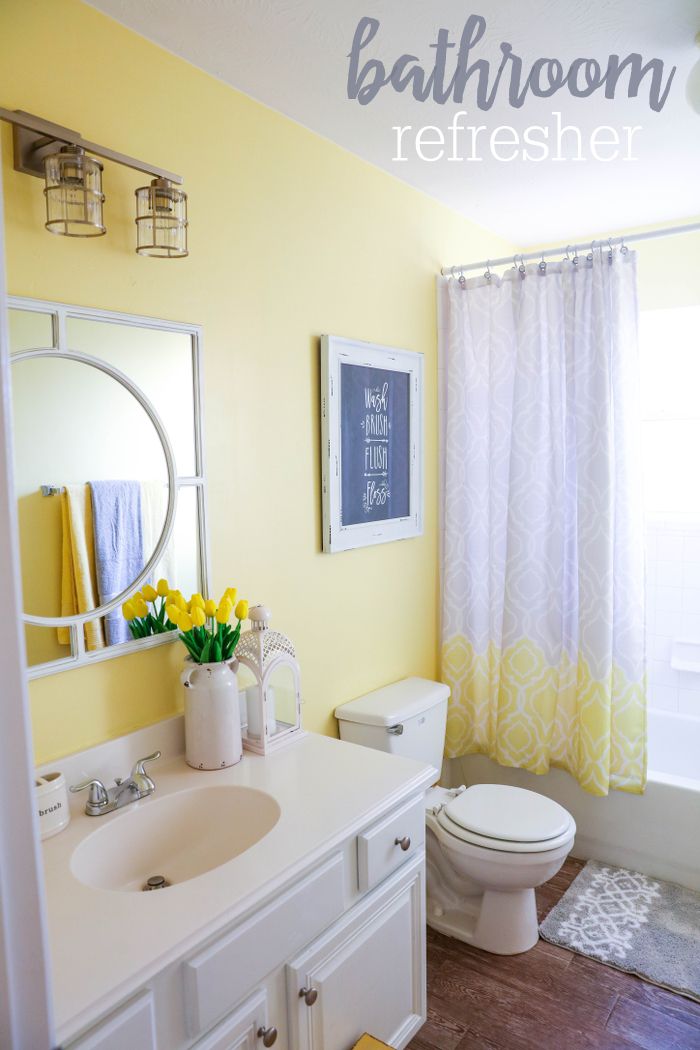 24 Yellow Bathroom Ideas - InspirationSeek.com